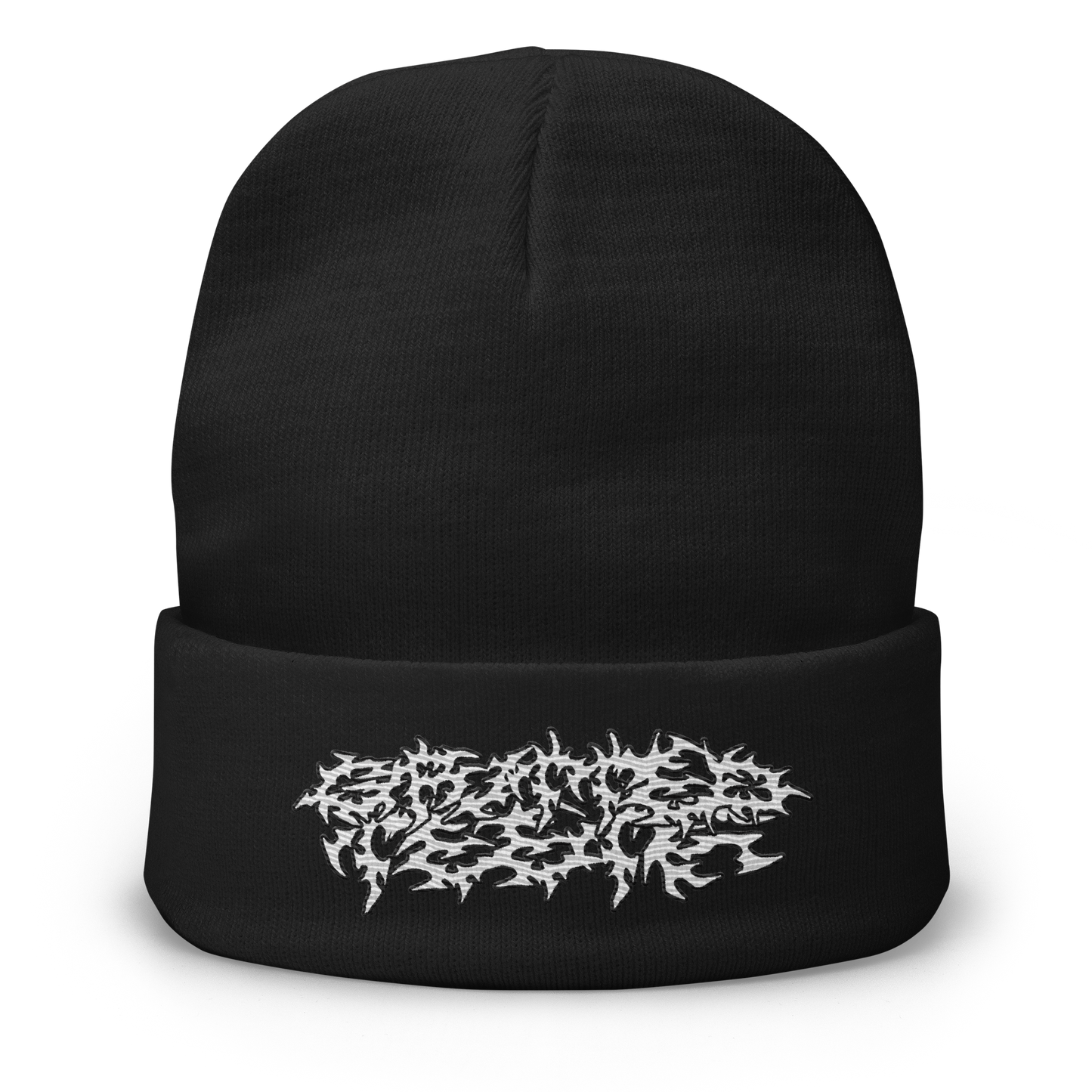EMBROIDERED BEANIE (BLACK)