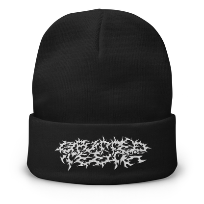EMBROIDERED BEANIE (BLACK)